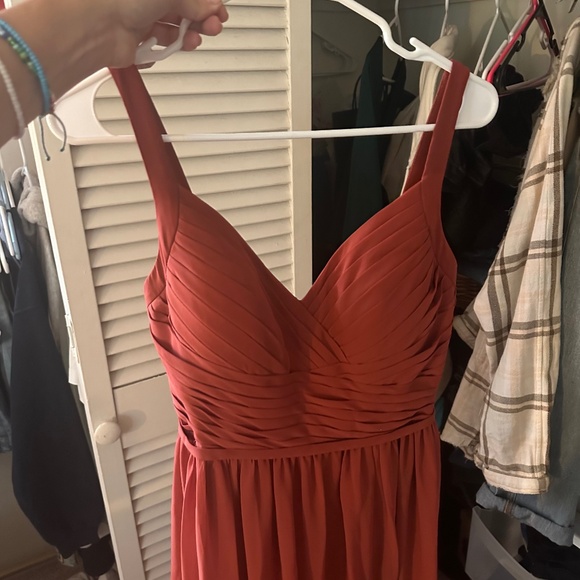 Azazie Terracotta Dress A8 - Picture 1 of 5